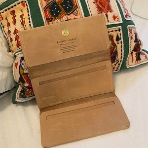 ABLE beige leather Debre wallet